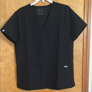 FIGS Black Scrub Top